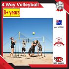 Four way Volleyball Net Game Set Portable Sports Beach Outdoor Yard