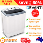 5KG Mini Portable Twin Tub Washing Machine Laundry Spin Wash Washer Dryer Combo