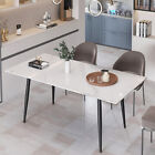 6-Person Rectangular Marble Dining Table Kitchen Table Breakfast Nook Furniture